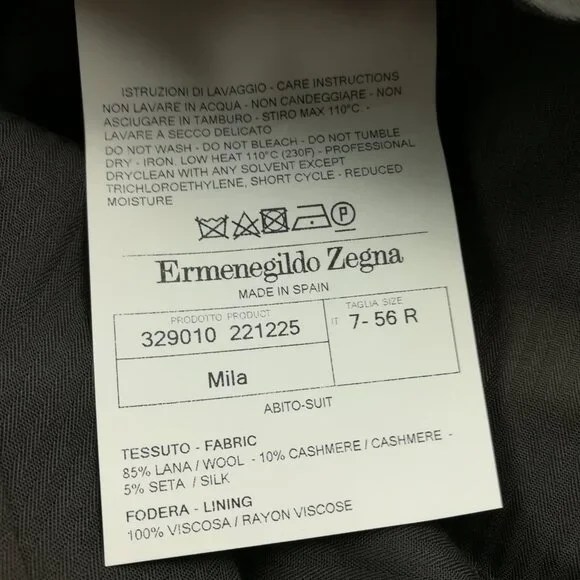 Ermenegildo Zegna Dress Pants Cashmere Silk Wool Micro Checked Gray 40x29 NWOT?